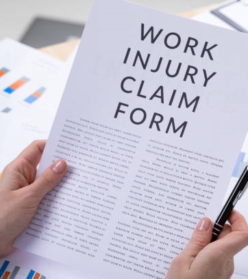 work injury claim form concept